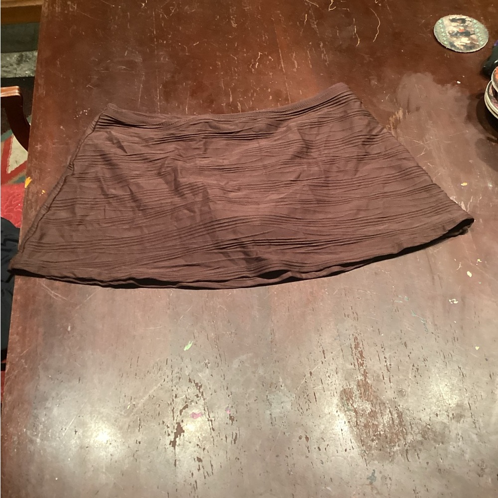 Gottex Chocolate Brown Mini Skirt Swim Suit Bottom